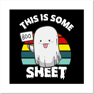 This is Some Boo Sheet Funny Halloween Ghost Posters and Art